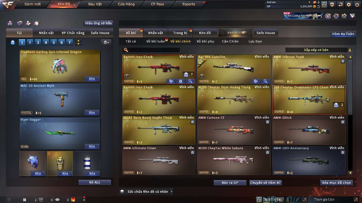 shop acc cf uy tin gia re